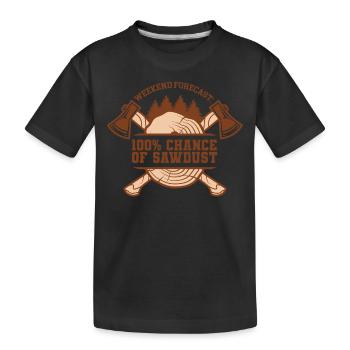 100 pour cent de chances d’avoir des menuisiers de sciure de bois - T-shirt bio Premium Enfant - noir - Devant