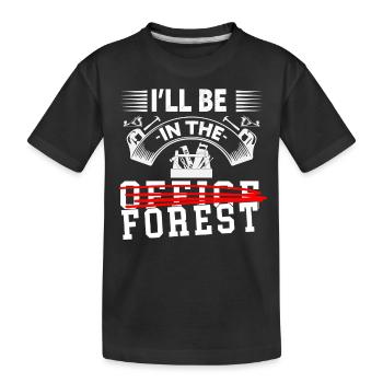 Je serai dans le bureau menuisier menuisier - T-shirt bio Premium Enfant - noir - Devant