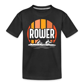 Rameur Aviron Aviron Bateau Aviron Aviron - T-shirt bio Premium Enfant - noir - Devant