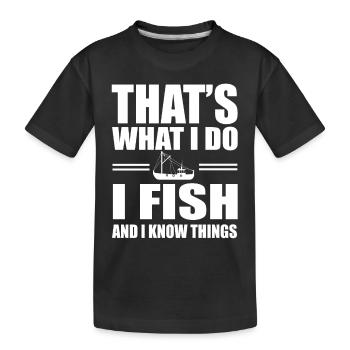 Coupeurs de pêche Pêche - T-shirt bio Premium Enfant - noir - Devant