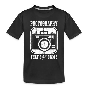 Fotografie Das ist mein Game-Fotograf - Kinder Premium Bio T-Shirt - Schwarz - Vorne