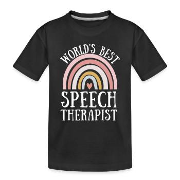 Speech Language Pathologist Speech Therapy SLP - Kinder Premium Bio T-Shirt - Schwarz - Vorne