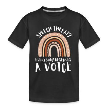 Speech Language Pathologist Speech Therapy SLP - Kinder Premium Bio T-Shirt - Schwarz - Vorne