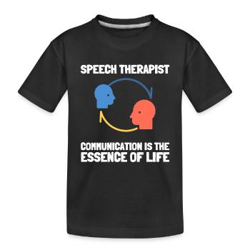 Speech Language Pathologist Speech Therapy SLP - Kinder Premium Bio T-Shirt - Schwarz - Vorne