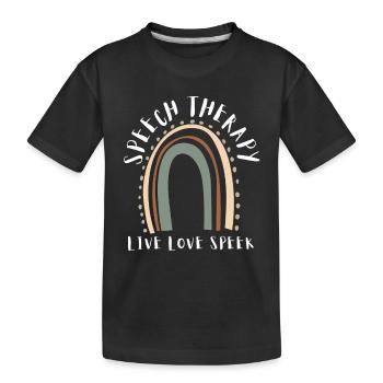 Speech Language Pathologist Speech Therapy SLP - Kinder Premium Bio T-Shirt - Schwarz - Vorne