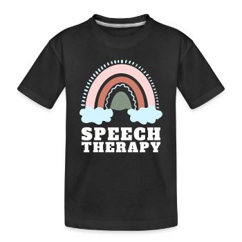 Speech Language Pathologist Speech Therapy SLP - Kinder Premium Bio T-Shirt - Schwarz - Vorne