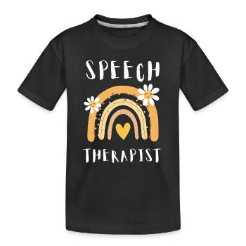 Speech Language Pathologist Speech Therapy SLP - Kinder Premium Bio T-Shirt - Schwarz - Vorne