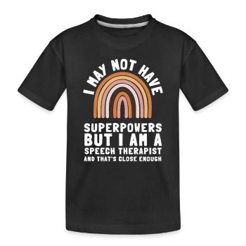 Speech Language Pathologist Speech Therapy SLP - Kinder Premium Bio T-Shirt - Schwarz - Vorne