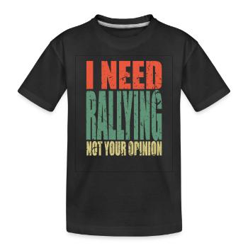 Rallye Spruch lustig - Kinder Premium Bio T-Shirt - Schwarz - Vorne