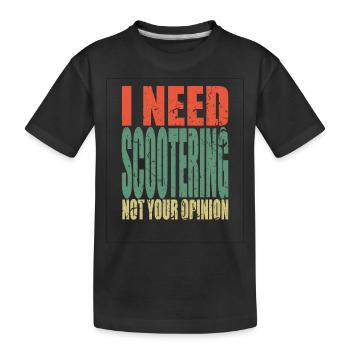 Scootering Spruch lustig - Kinder Premium Bio T-Shirt - Schwarz - Vorne