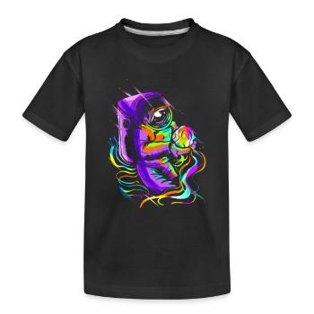 Astronaut Space Funny Spaceman Moon - Kinder Premium Bio T-Shirt - Schwarz - Vorne