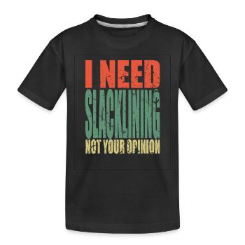 Slacklinging disant drôle - T-shirt bio Premium Enfant - noir - Devant