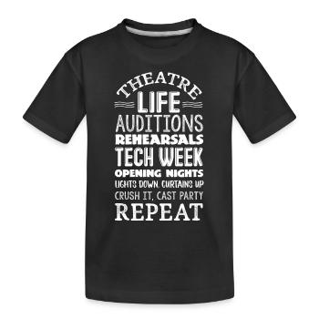 Soirées d’ouverture de la Semaine technique de la vie théâtrale - T-shirt bio Premium Enfant - noir - Devant