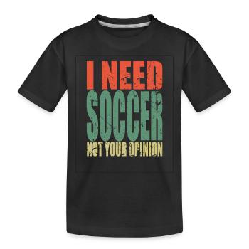 Le football dit drôle - T-shirt bio Premium Enfant - noir - Devant