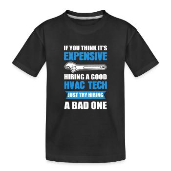 Si vous pensez que c’est cher d’embaucher un bon CVC - T-shirt bio Premium Enfant - noir - Devant
