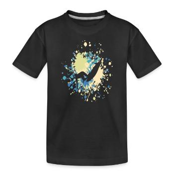 Surfer sur la grande éclaboussure de couleur - T-shirt bio Premium Enfant - noir - Devant
