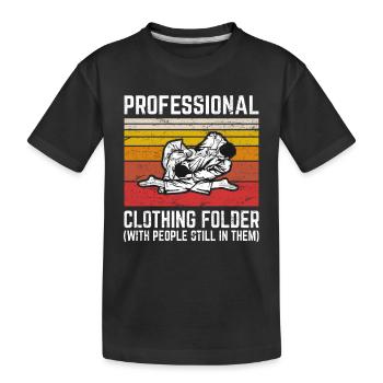 Professional Clothing Folder BJJ JuJitsu Brazilian - Kinder Premium Bio T-Shirt - Schwarz - Vorne