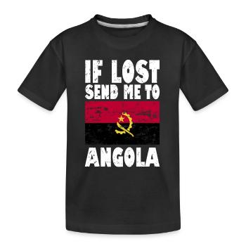 Drapeau de l’Angola - T-shirt bio Premium Enfant - noir - Devant