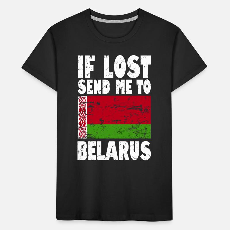 Slogan du drapeau de la Biélorussie T-shirt bio Premium Enfant