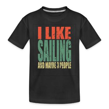 Naviguer en disant drôle - T-shirt bio Premium Enfant - noir - Devant