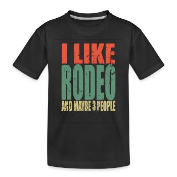 Rodéo en disant drôle - T-shirt bio Premium Enfant - noir - Devant
