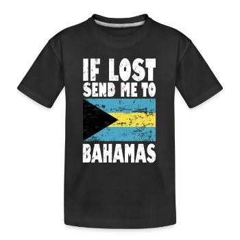 Drapeau des Bahamas - T-shirt bio Premium Enfant - noir - Devant