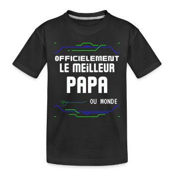Le Meilleur Papa Cadeau de Noël pour Père - Kids' Premium Organic T-Shirt - black - Front