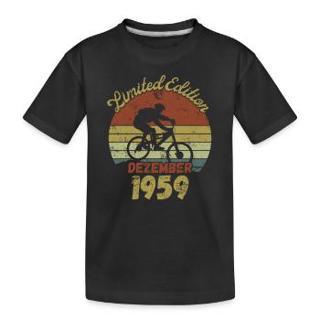 Anniversaire Vélo Vélo Décembre 1959 - T-shirt bio Premium Enfant - noir - Devant