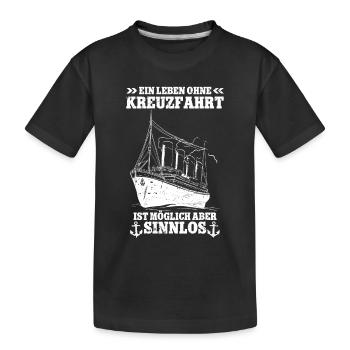 Kreuzfahrt - Kinder Premium Bio T-Shirt - Schwarz - Vorne