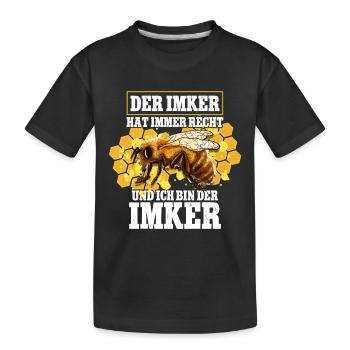 Bienenzüchter Imker - Kinder Premium Bio T-Shirt - Schwarz - Vorne