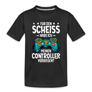 Zocken Gaming - Kinder Premium Bio T-Shirt - Schwarz - Vorne
