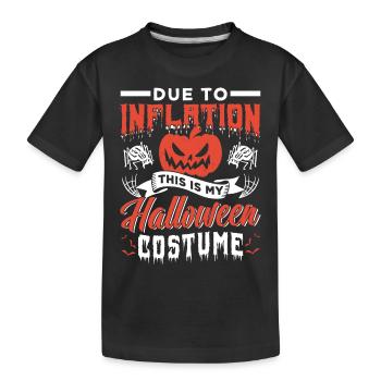 À cause de l’inflation, c’est mon costume d’Halloween - T-shirt bio Premium Enfant - noir - Devant