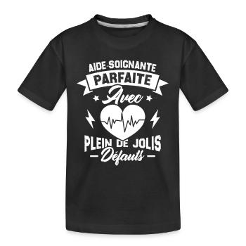 Aide soignante parfaite, Cadeau Aide soignante - T-shirt bio Premium Enfant - noir - Devant