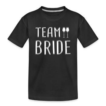 mariée de l’équipe - T-shirt bio Premium Enfant - noir - Devant