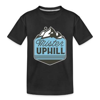 mister uphill - Kinder Premium Bio T-Shirt - Schwarz - Vorne