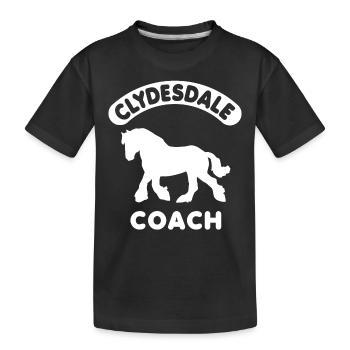 Clydesdale Coach Zugpferd Trainer - Kinder Premium Bio T-Shirt - Schwarz - Vorne