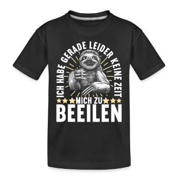 Paresse paresseuse paresseuse Lève-tard - T-shirt bio Premium Enfant - noir - Devant