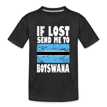 Botswana Flagge Spruch - Kinder Premium Bio T-Shirt - Schwarz - Vorne