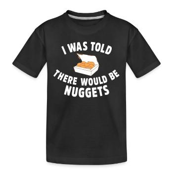 On m’a dit qu’il y aurait des pépites drôles de poulet nu - T-shirt bio Premium Enfant - noir - Devant