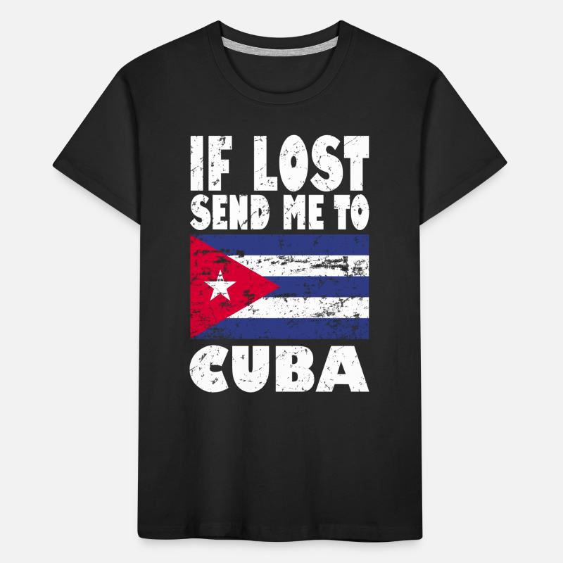 Drapeau de Cuba T-shirt bio Premium Enfant