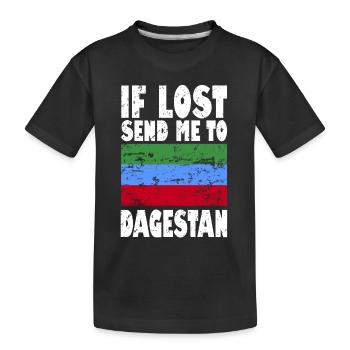 Drapeau du Daghestan - T-shirt bio Premium Enfant - noir - Devant