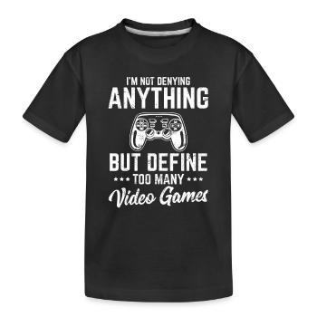 Je ne nie rien de drôle de jeu vidéo - T-shirt bio Premium Enfant - noir - Devant