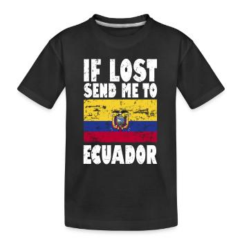 Drapeau de l’Équateur - T-shirt bio Premium Enfant - noir - Devant