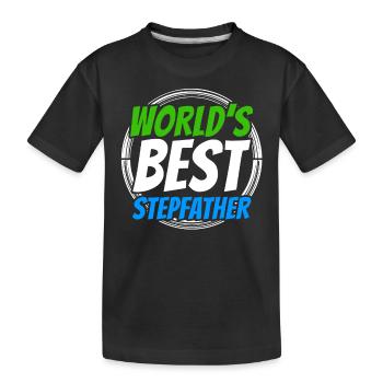 Le meilleur beau-père du monde Beau-père Beau-père Beau-père - T-shirt bio Premium Enfant - noir - Devant