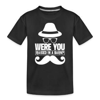 Avez-vous grandi dans une grange? Papa Papi - T-shirt bio Premium Enfant - noir - Devant