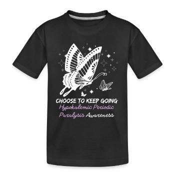 Schmetterling Hypokaliämische periodische Lähmung Bewusstsein - Kinder Premium Bio T-Shirt - Schwarz - Vorne