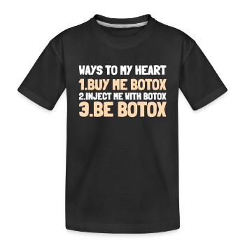 Chirurgie plastique Botox et injecteur d’infirmière esthétique - T-shirt bio Premium Enfant - noir - Devant