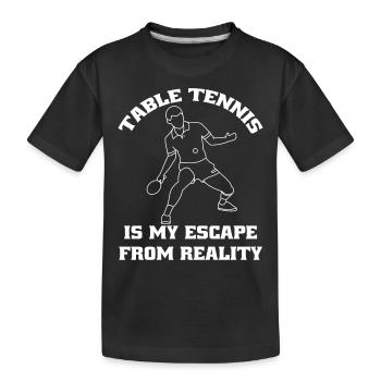 Battes de tennis de table Joueurs de tennis de table Joueurs de tennis de table - T-shirt bio Premium Enfant - noir - Devant