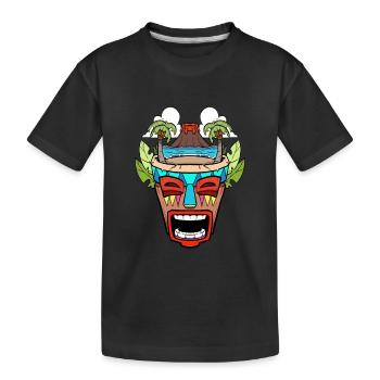 Tiki Head Tiki Hawaï Hawaï Luau - T-shirt bio Premium Enfant - noir - Devant