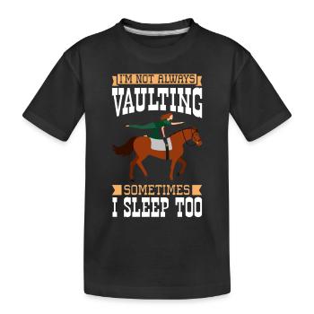 Vaulting Sports équestres Cadeau équestre - T-shirt bio Premium Enfant - noir - Devant